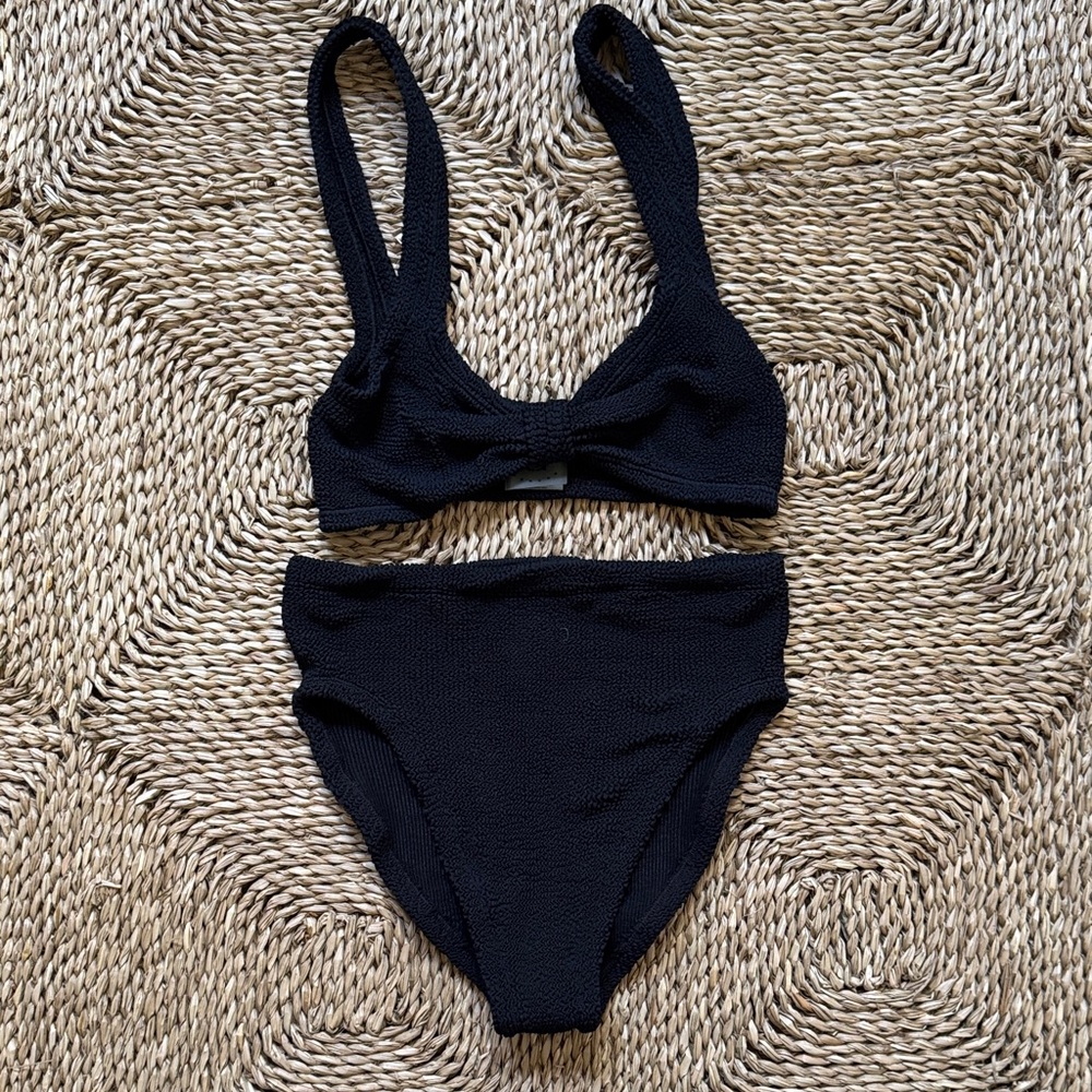 Hunza G Bonnie + High Waist Bikini (black)